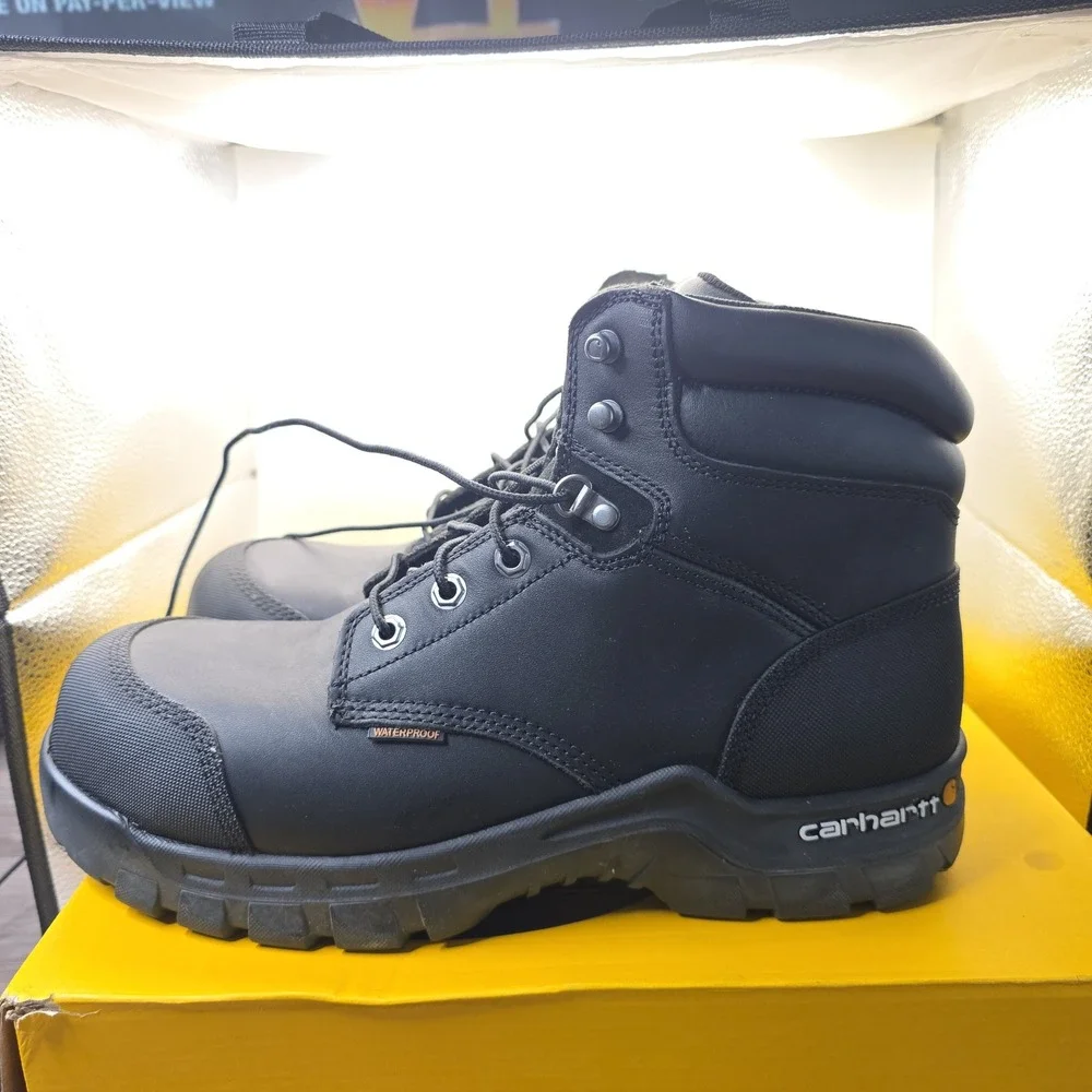 Carhartt Rugged Flex 6-Inch Waterproof Composite Toe Boots Black CMF6371 11.5